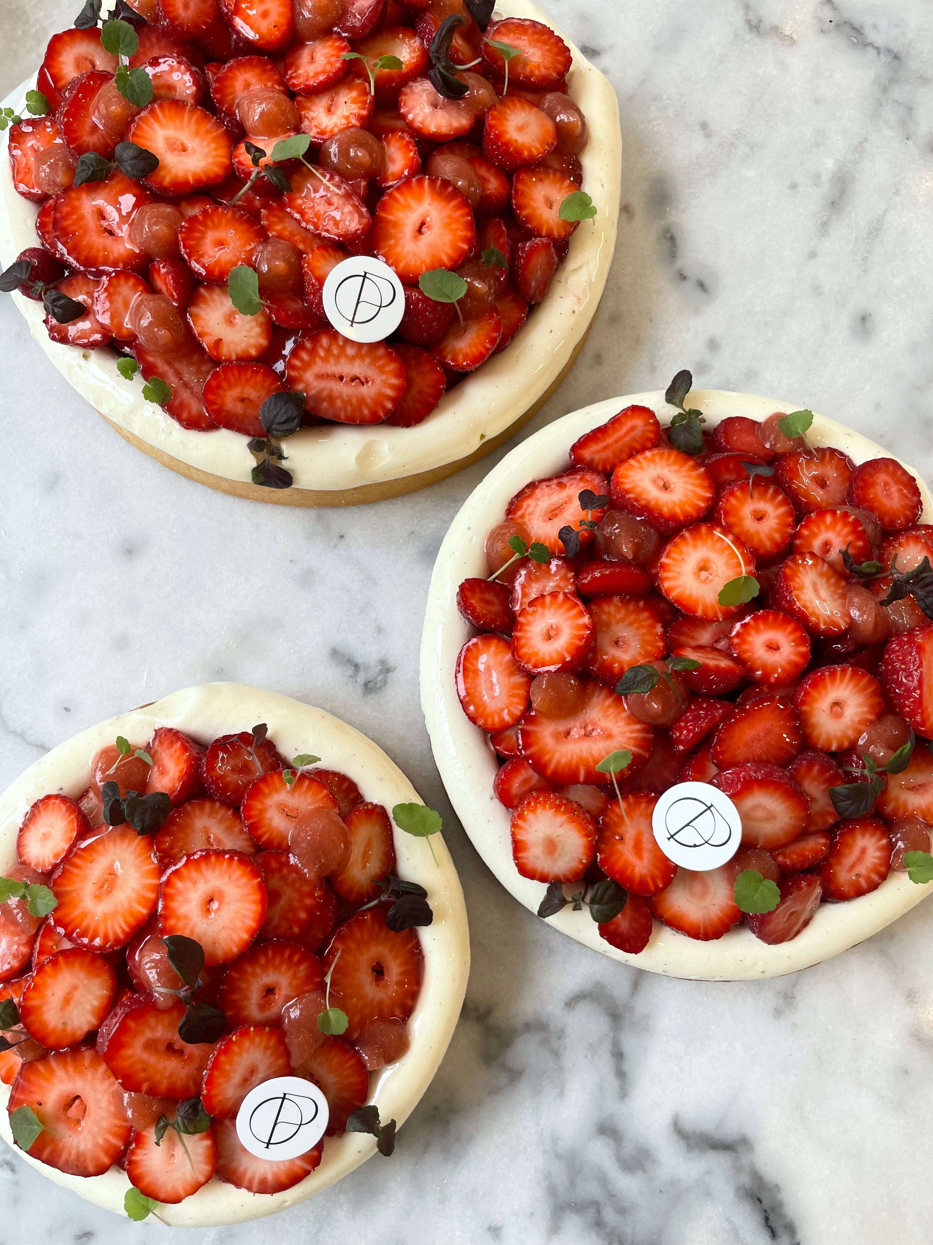 Tarte fraise basilic