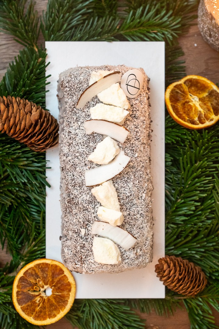 Bûche glacée Bounty vegan